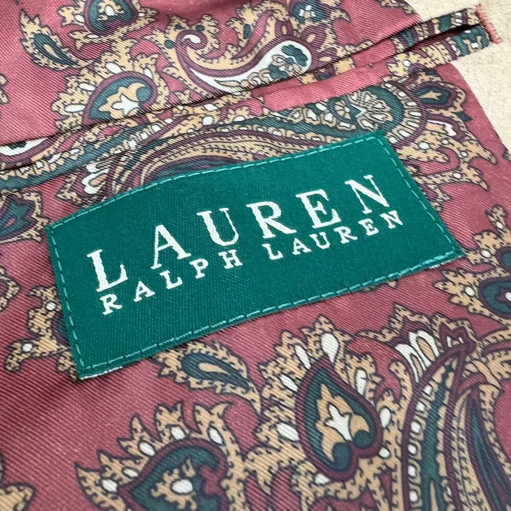 Lauren Ralph Lauren Faux Suede Sports Coat Blazer Mens 44R Tan Single Breasted